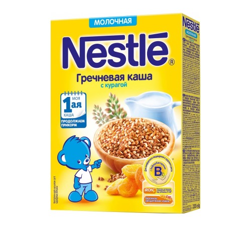 Детское питание в Молдове Каша молочная Nestle гречневая с курагой с 5 мес. 220 г Детское питание в Молдове Каша молочная nestle гречневая с курагой с 5 мес. 220 г
