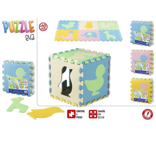 Color Baby 43645 Пазлы-коврик "Фигуры" 6шт Детский магазин в Кишиневе в Молдове color baby 43645 Пазлы-коврик "Фигуры" 6шт