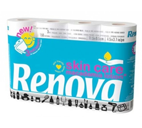 Renova Бумага гигиеническая Skin Care (12) 8024693 renova Бумага гигиеническая skin care (12) 8024693