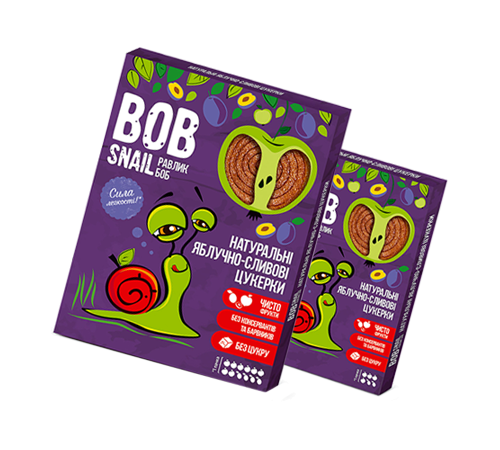 Детское питание в Молдове Натуральные Яблочно-Сливовые Конфеты ТМ BOB SNAIL (Улитка БОБ) 60 г Натуральные Яблочно-Сливовые Конфеты ТМ bob snail (Улитка БОБ) 60 г
