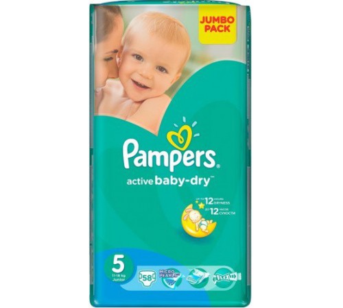Pampers Active Baby Junior 5 (11-18 кг.) 58 шт. pampers active baby junior 5 (11-18 кг.) 58 шт.