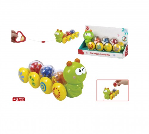 Color Baby 42468 Игрушка каталка на веревочке "Гусеничка" color baby 42468 Игрушка каталка на веревочке "Гусеничка"