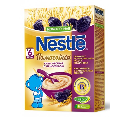 Nestle "Помогайка" Каша безмолочная Овсяная с черносливом (6m+) Детское питание в Молдове nestle "Помогайка" Каша безмолочная Овсяная с черносливом (6m+)