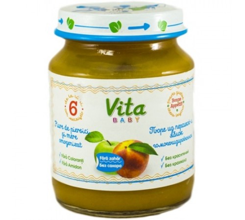Orhei Vit Пюре персиково-яблочное 135 г orhei vit Пюре персиково-яблочное 135 г