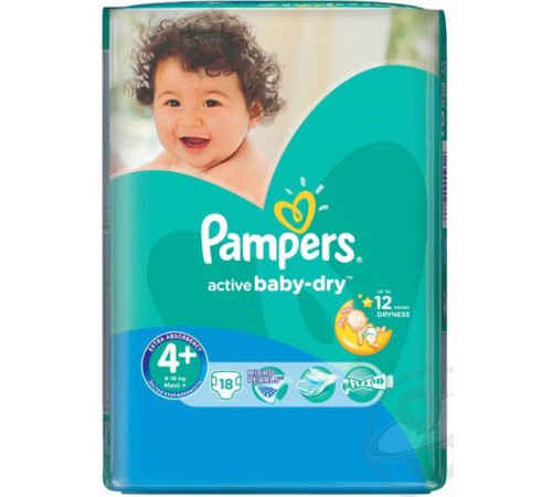 Pampers Active Baby Maxi Plus 4+ (9-16 кг.) 18 шт. pampers active baby maxi plus 4+ (9-16 кг.) 18 шт.