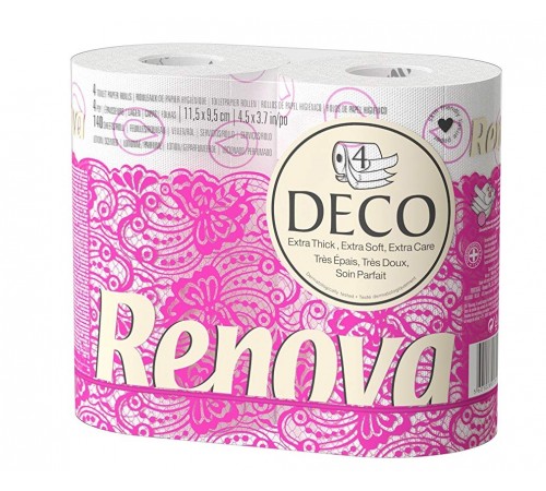 Renova Бумага гигиеническая Deco (4) 8013192 renova Бумага гигиеническая deco (4) 8013192