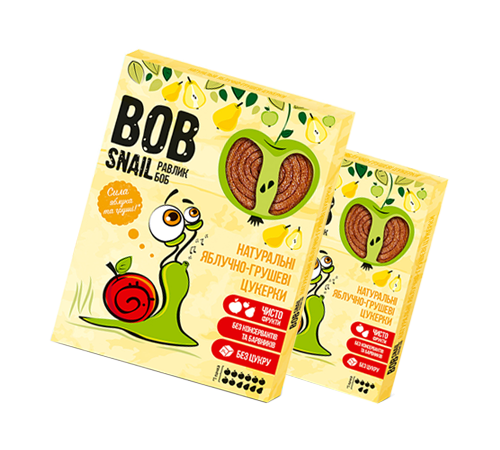 Натуральные Яблочно-Грушевые Конфеты ТМ BOB SNAIL (Улитка БОБ) 60 г Детское питание в Молдове Натуральные Яблочно-Грушевые Конфеты ТМ bob snail (Улитка БОБ) 60 г
