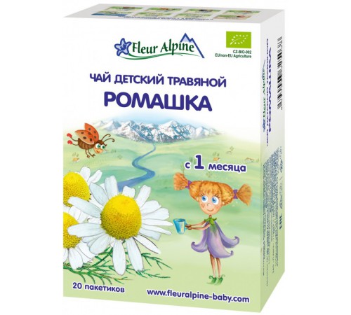 Детское питание в Молдове Fleur Alpine Детский чай "Ромашка" 20 gr. (1+) fleur alpine Детский чай "Ромашка" 20 gr. (1+)