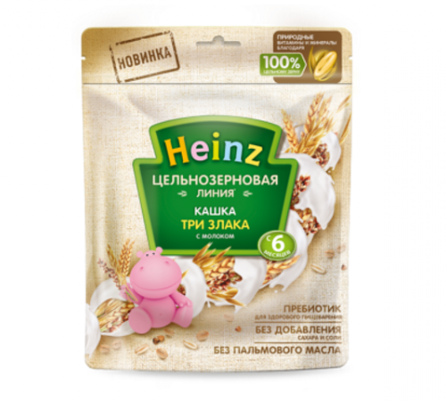 Heinz Каша молочная 3 злака цельнозерновая 180г heinz Каша молочная 3 злака цельнозерновая 180г