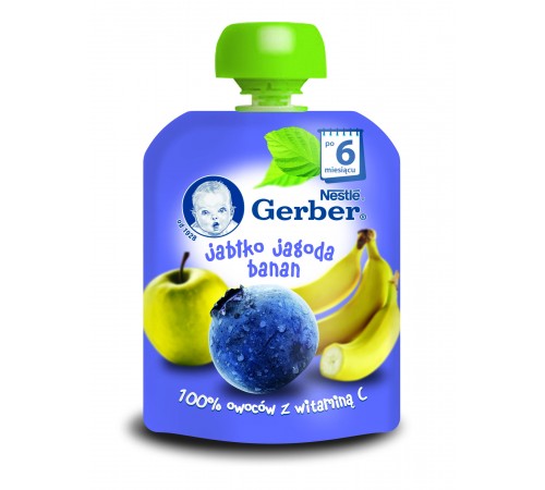 Детское питание в Молдове Gerber Пюре «Яблоко-Черника-банан» 90 гр. (6+) gerber Пюре «Яблоко-Черника-банан» 90 гр. (6+)
