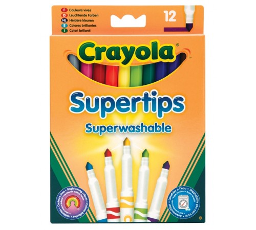 Crayola 7509 Фломастеры тонкие смываемые SuperTips (12 шт.) crayola 7509 Фломастеры тонкие смываемые supertips (12 шт.)