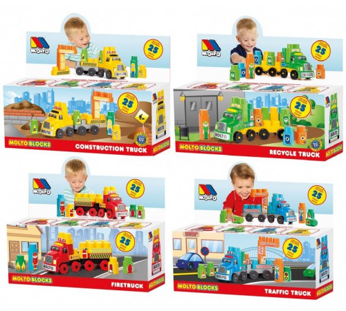 Игрушки в Молдове Molto 6475/16476/16477/16478 Конструктор "Грузовик" (25 дет.) в асс. molto 6475/16476/16477/16478 Конструктор "Грузовик" (25 дет.) в асс.