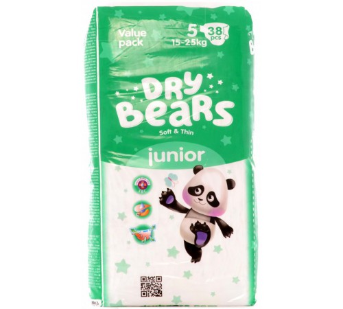 Dry Bears Soft&Thin 5 Junior (15-25 кг) 38 шт. dry bears soft&thin 5 junior (15-25 кг) 38 шт.