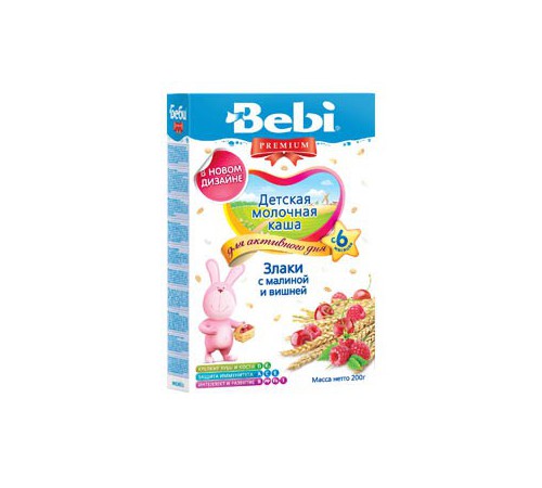 Детское питание в Молдове Bebi молочная каша Premium злаки с малиной и вишней 200gr.(6+) bebi молочная каша premium злаки с малиной и вишней 200gr.(6+)