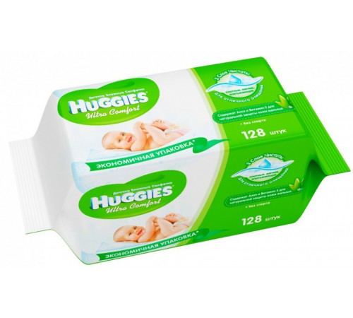 Huggies Влажные салфетки Ultra Comfort Aloe (128 шт.) huggies Влажные салфетки ultra comfort aloe (128 шт.)