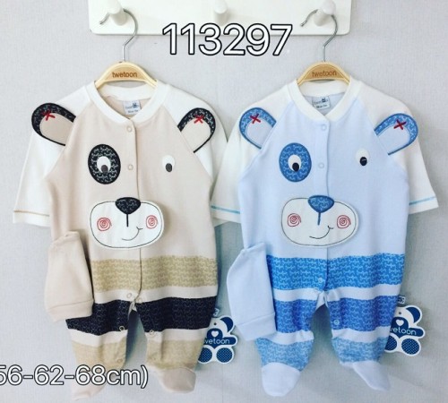Одежда для малышей в Молдове Twetoon baby 113297 Комбинезон с чепчиком в асс twetoon baby 113297 Комбинезон с чепчиком в асс