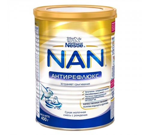 Детское питание в Молдове Nestle Nan Антирефлюкс 400г nestle nan Антирефлюкс 400г