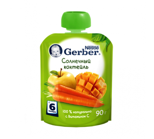 Gerber пюре Солнечный коктейль 90 гр Детское питание в Молдове gerber пюре Солнечный коктейль 90 гр