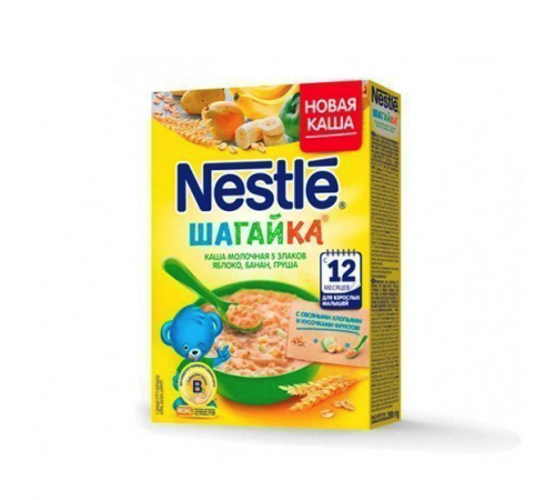 Nestle молочная ШАГ 5 злаков Яблоко-груша-банан 9*220 гр nestle молочная ШАГ 5 злаков Яблоко-груша-банан 9*220 гр