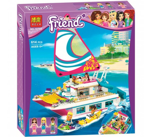 BELA РД02.134 Конструктор "Friend" Катамаран Саншайн (614 дет.) Детский магазин в Кишиневе в Молдове bela РД02.134 Конструктор "friend" Катамаран Саншайн (614 дет.)