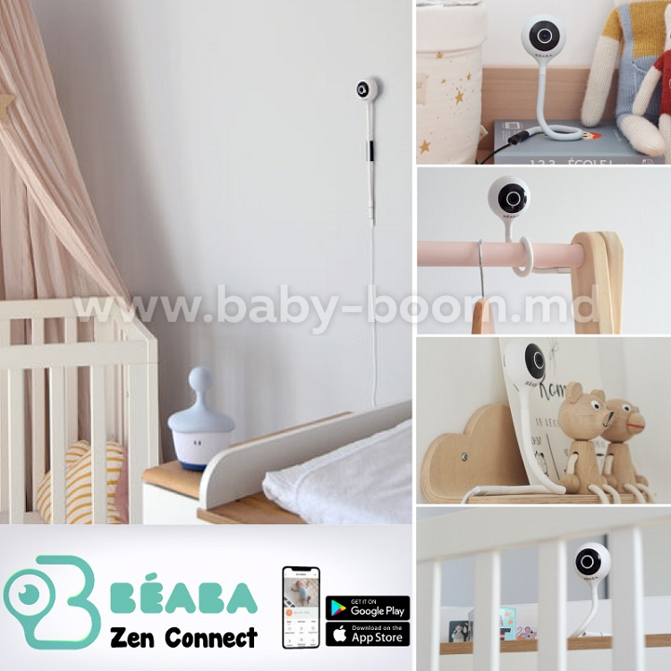 Beaba 5279 Video Monitor Digital Wi-Fi Zen Connect Pearl Grey în Moldova,  Chișinau 