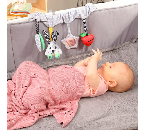 babyono-8124 1673/05 Плед трикотажный бамбуковый (75 x 100 см) розовый