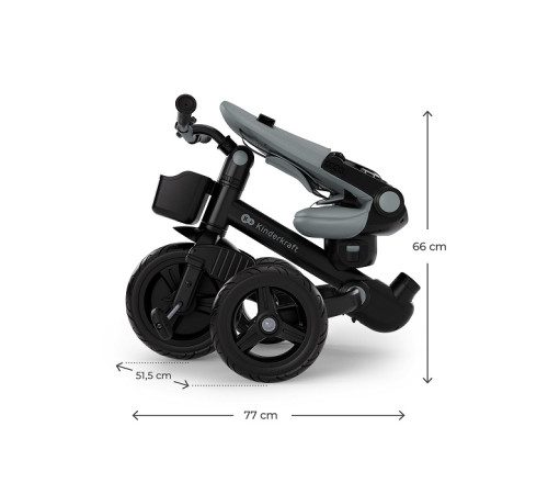 kinderkraft Трицикл aveo 2 plus (серый)