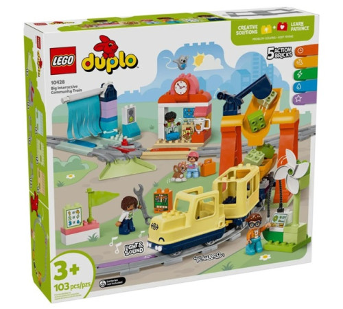  lego duplo 10428 constructor "tren public interactiv mare" (103 el.)