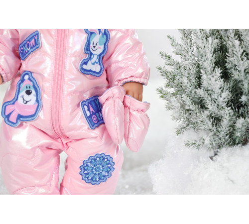 zapf creation 834190 set de haine pentru păpuși  baby born salopeta de iarna (43 cm.)