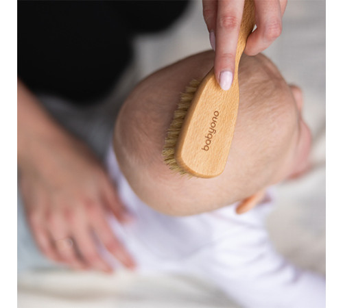 babyono-0991 1655 perie pentru bebeluși cu peri naturali pentru nou-născuți
