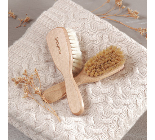 babyono-0991 1655 perie pentru bebeluși cu peri naturali pentru nou-născuți
