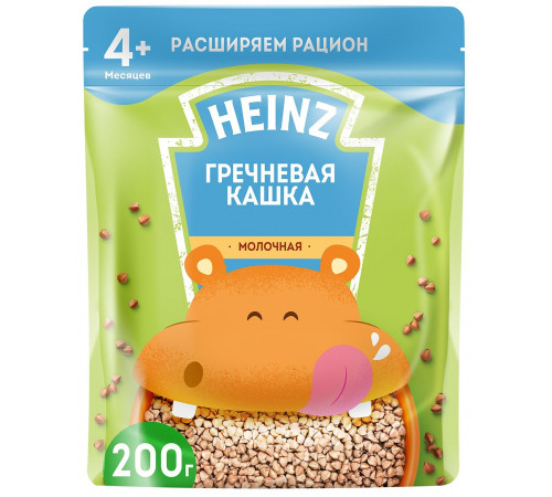 Детское питание в Молдове heinz Каша гречневая молочная с Омега 3 (4m+) 200 гр.