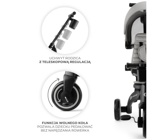 kinderkraft Трицикл складной jazz 2 серый