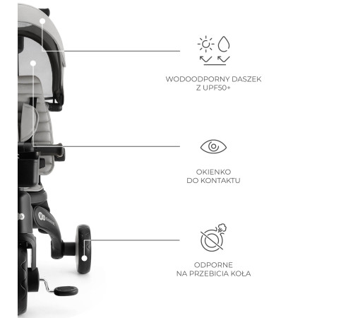 kinderkraft Трицикл складной jazz 2 серый