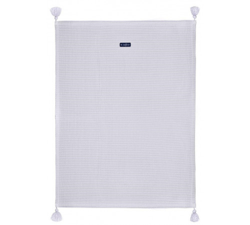 Womar Zaffiro Вафельный плед с кисточками (75 x 100 см.) серый  womar zaffiro Вафельный плед с кисточками (75 x 100 см.) серый