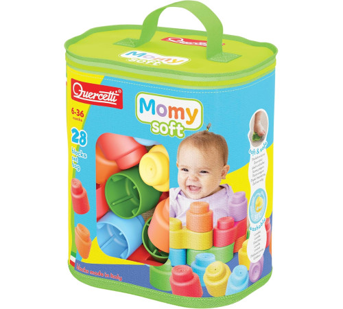 Детский&nbsp;магазин в Кишиневе в Молдове quercetti 4146 Конструктор "momy soft bag" (28 дет.)