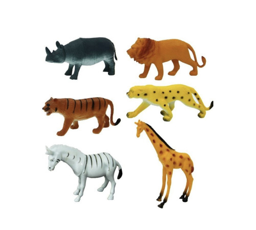 noriel s00000715 crazoo set de figurine cu animale sălbatice (6buc.)