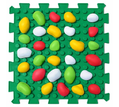 ortek 13173 covoraș de masaj "mix puzzle-uri" fagure 1 element + set de module "pietre"