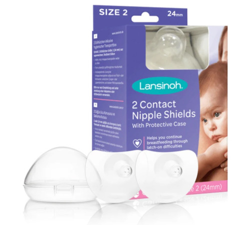  lansinoh 107136 protectoare pentru mameloane din silicon n2 (24 mm) 70173