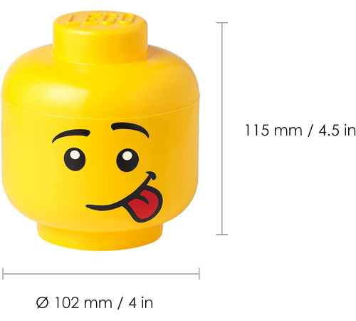 lego Контейнер для хранения mini head - silly (10,2х11,5 см)