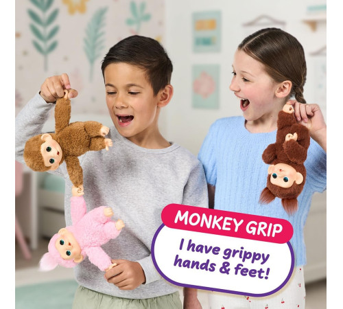 little live pets 26729 Интерактивная игрушка-обезьянка: my baby monkey minis (19 см) в асс.