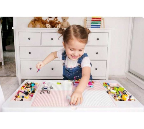 tega baby mf-003-123 Сменный блок для стола multifun- мелкий конструктор (розовый)