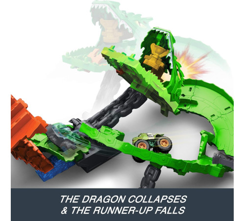 hot wheels jfr06 set de joc "monster trucks sharks vs dinos"