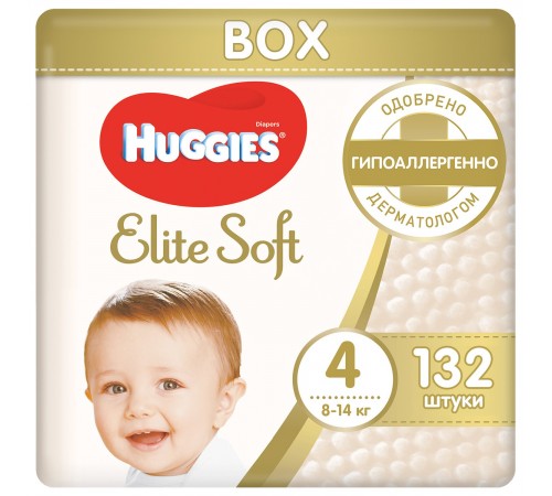 Huggies Elite Soft Box 4 (8-14 кг.) 132 шт. huggies elite soft box 4 (8-14 кг.) 132 шт.