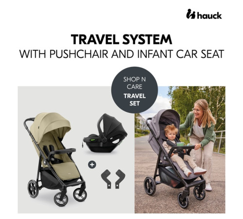 hauck cărucior 2 in 1 shop n care travel set olive