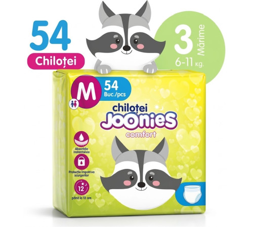  joonies comfort scutece-chilotei m (6-11 kg) 54 buc.