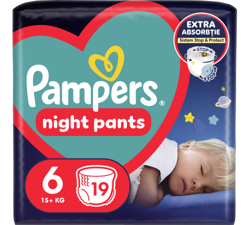 pampers pants night 6 (15+ kg.) 19 buc.