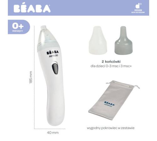 beaba aspirator nazal electric aspidoo white b920398