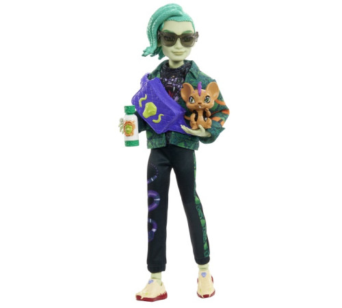 monster high hhk56 papusa "deuce gorgon"