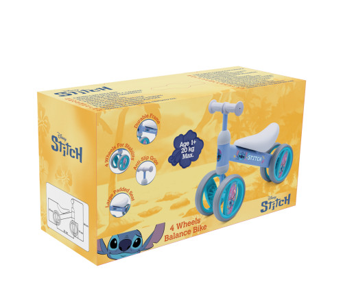 seven 59556 bicicletă de echilibru cu 4 roți "stitch"